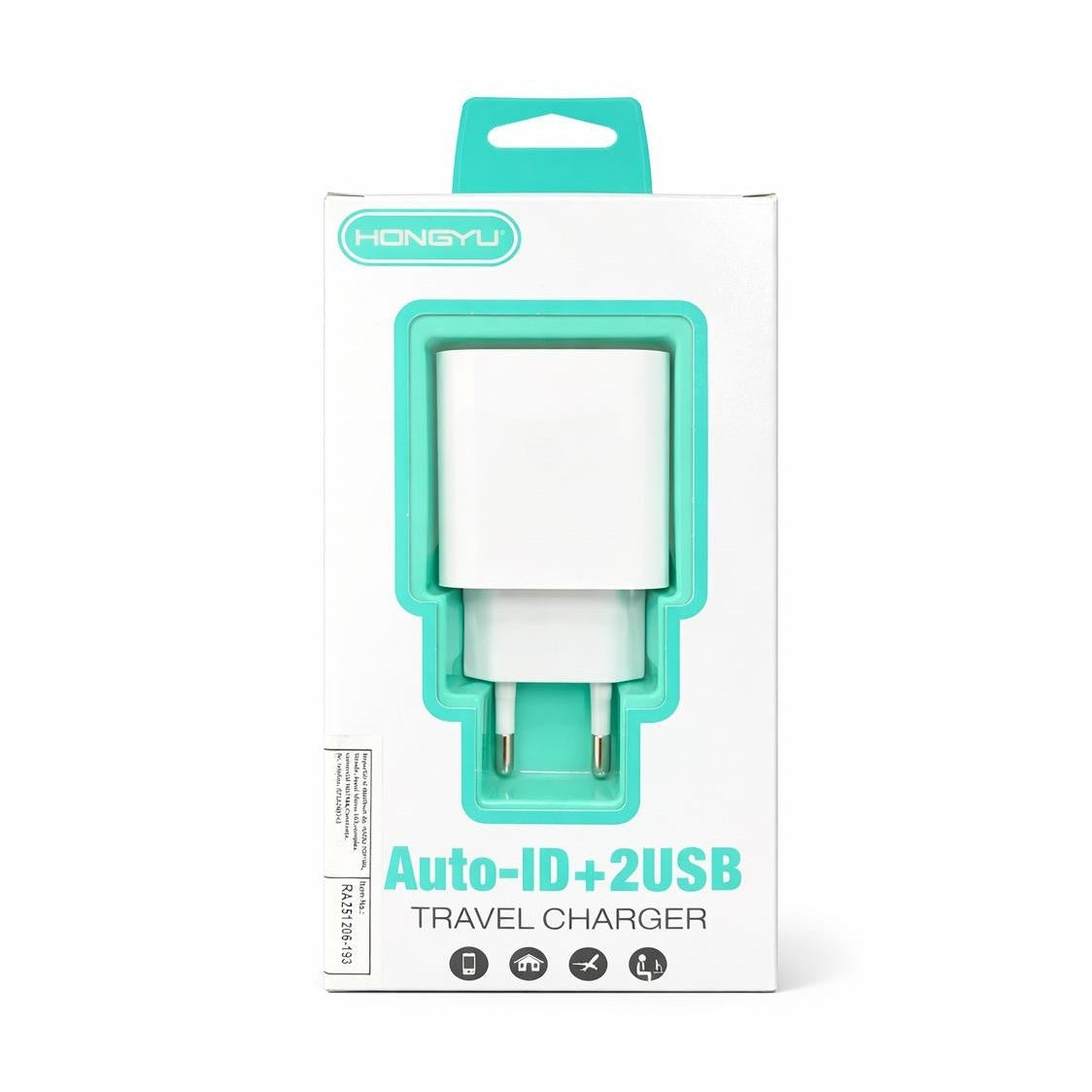 Adaptor priză cu 2 porturi USB, 3.0A, Plastic, Alb
