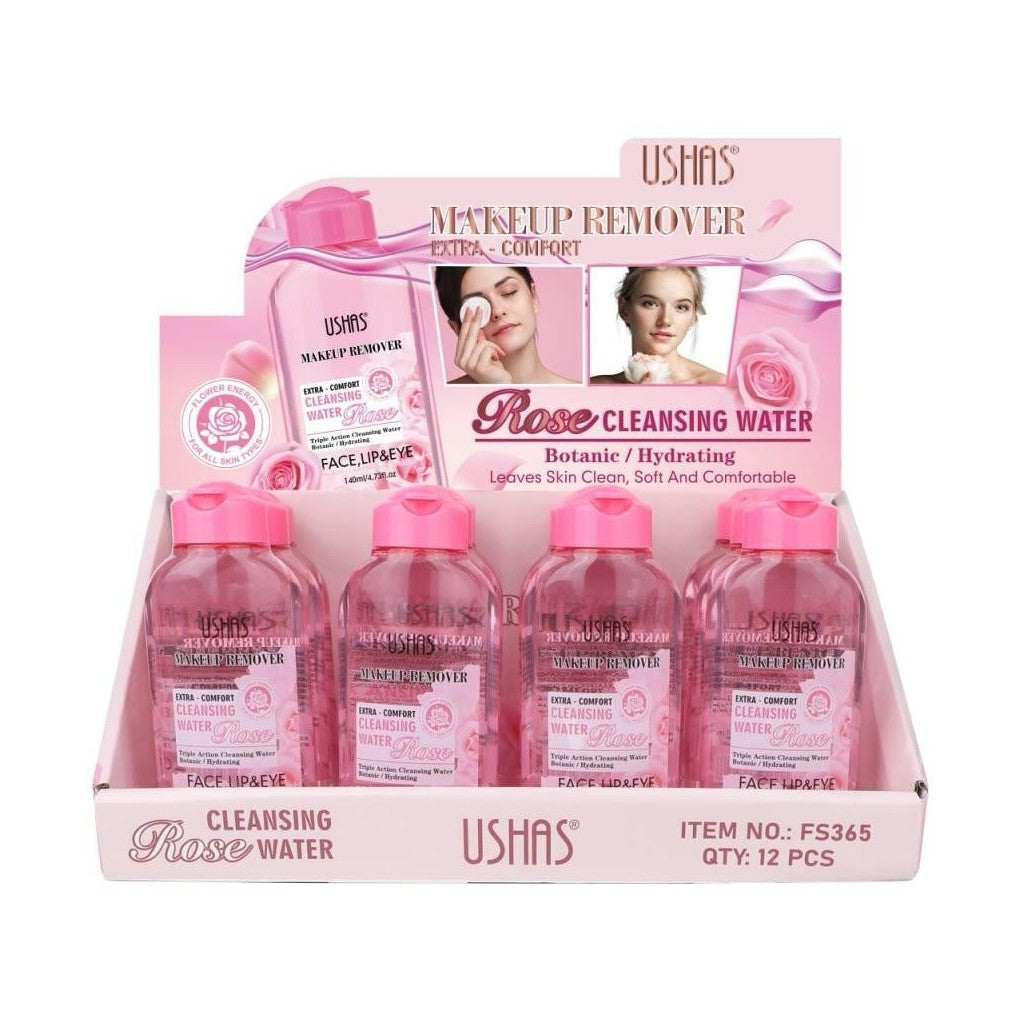 Apa Micelara USHAS Make-Up Remover Extra-Confort cu Apa de Trandafiri , 138ml pentru Curatare Delicata si Revitalizare