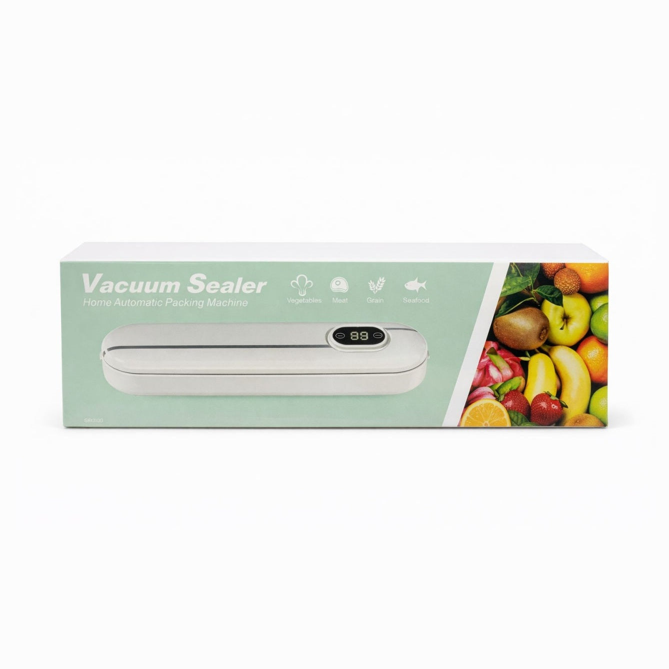 Aparat de vidat și sigilat alimente Vacuum Sealer cu afișaj digital, Verde pal