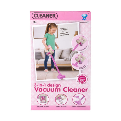 Aspirator vertical de jucărie 3-în-1 cu sunete, 19x32,5x9 cm, plastic
