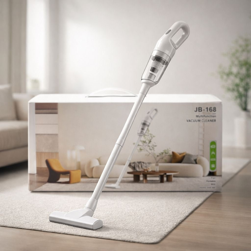 Aspirator vertical multifuncțional 2 în 1 JB-168, aspirator portabil pentru casă/mașină, alb