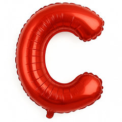 Balon folie litera C rosu, 35 cm, decor aniversari si petreceri, 1 buc