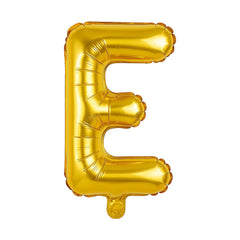 Balon folie litera E auriu 35 cm, decor aniversari si petreceri, 1 buc