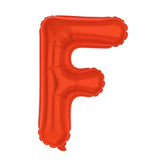 Balon folie litera F rosu, 35 cm, decor aniversar si petreceri, 1 buc