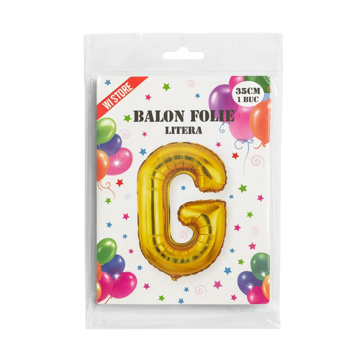 Balon folie litera G auriu 35 cm, decor aniversari si petreceri, 1 buc