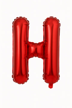Balon folie litera H rosu 35 cm, decor aniversari si petreceri, 1 buc