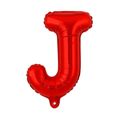 Balon folie litera J rosu, 35 cm, decor aniversari si petreceri, 1 buc
