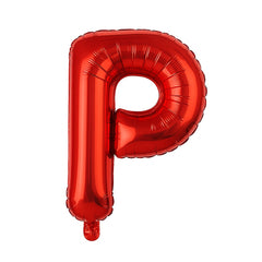 Balon folie litera P rosu, 35 cm, decor aniversar si petreceri, 1 buc