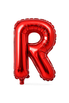 Balon folie litera R rosu, 35 cm, decor aniversar si petreceri, 1 buc