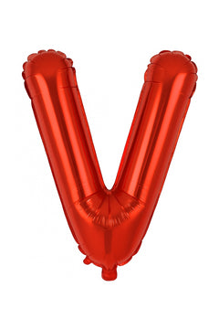 Balon folie litera V rosu, 35 cm, decor aniversar si petreceri, 1 buc