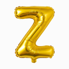 Balon folie litera Z auriu, 35 cm, decor aniversar si petreceri, 1 buc