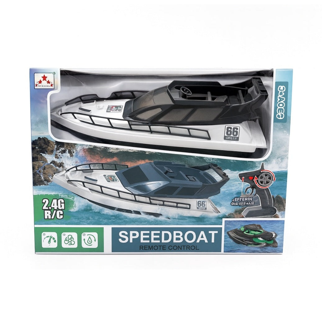 Barca cu radiocontrol 2.4 GHz, Speedboat, model rapid, design realist