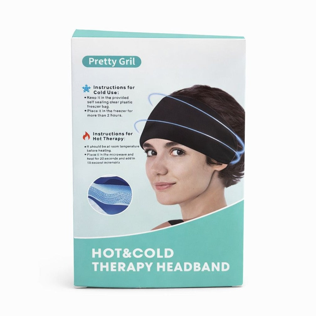 Bentiță Terapeutică cu Terapie Caldă & Rece Pretty Girl, Negru, Material Textil