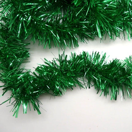 Beteala Craciun Verde Stufos 6 cm, 190 cm Lungime , Decor Brad Festiv