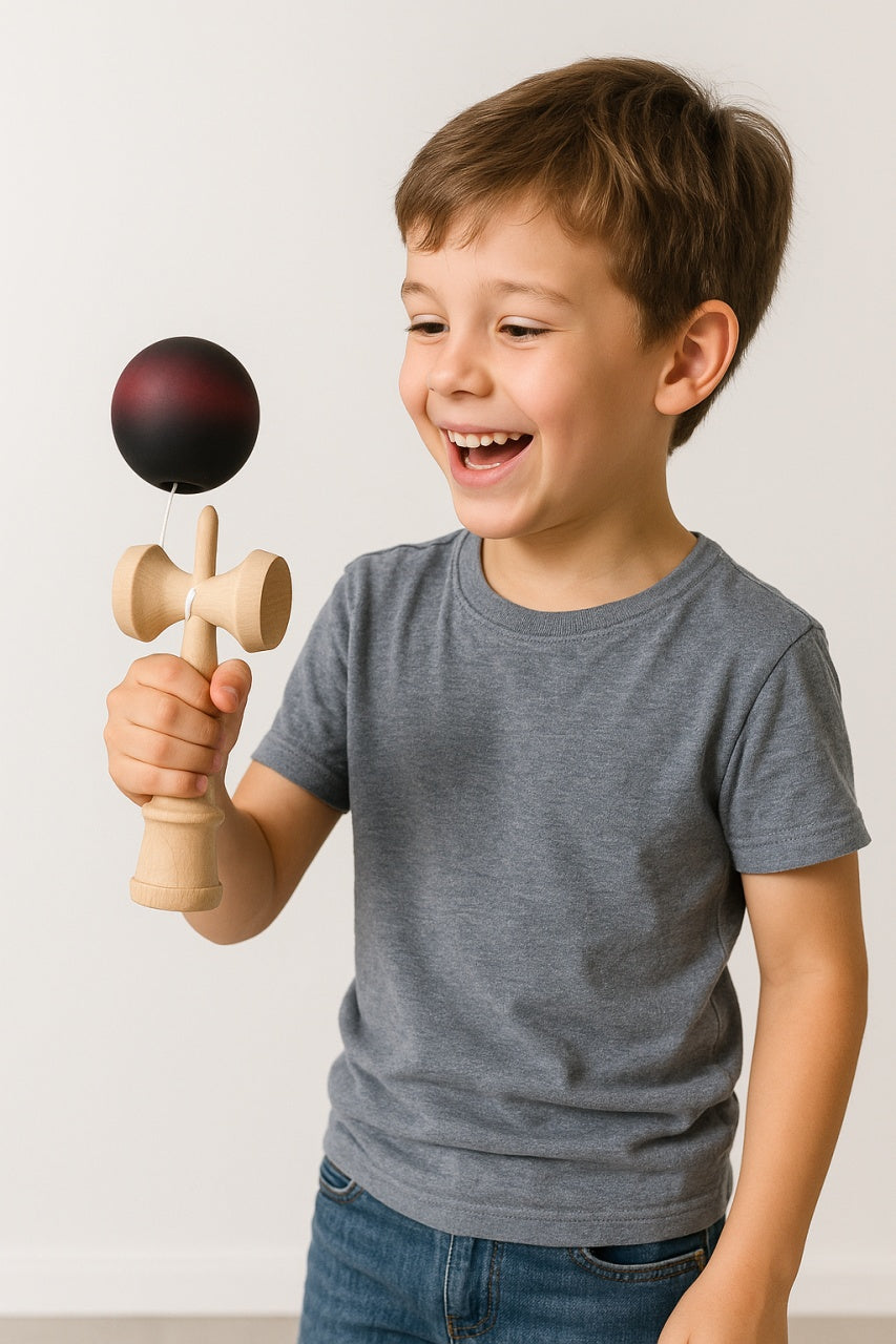 Bila kendama curcubeu degrade , jucarie de indemanare pentru copii