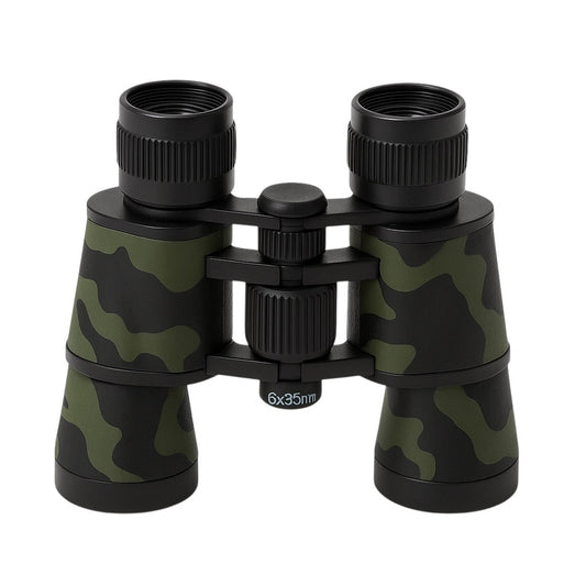 Binoclu pentru Copii 6x35 mm, Model Camuflaj, Jucarie Educativa pentru Explorare