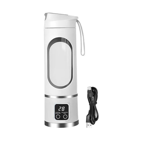 Blender portabil electric 450ml pentru smoothie si shake, reincarcabil USB Type-C, alb