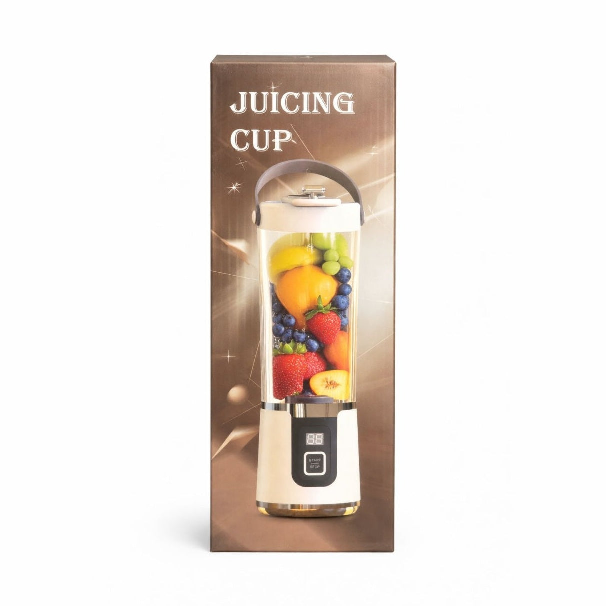 Blender portabil electric pentru sucuri, plastic, culoare Alb
