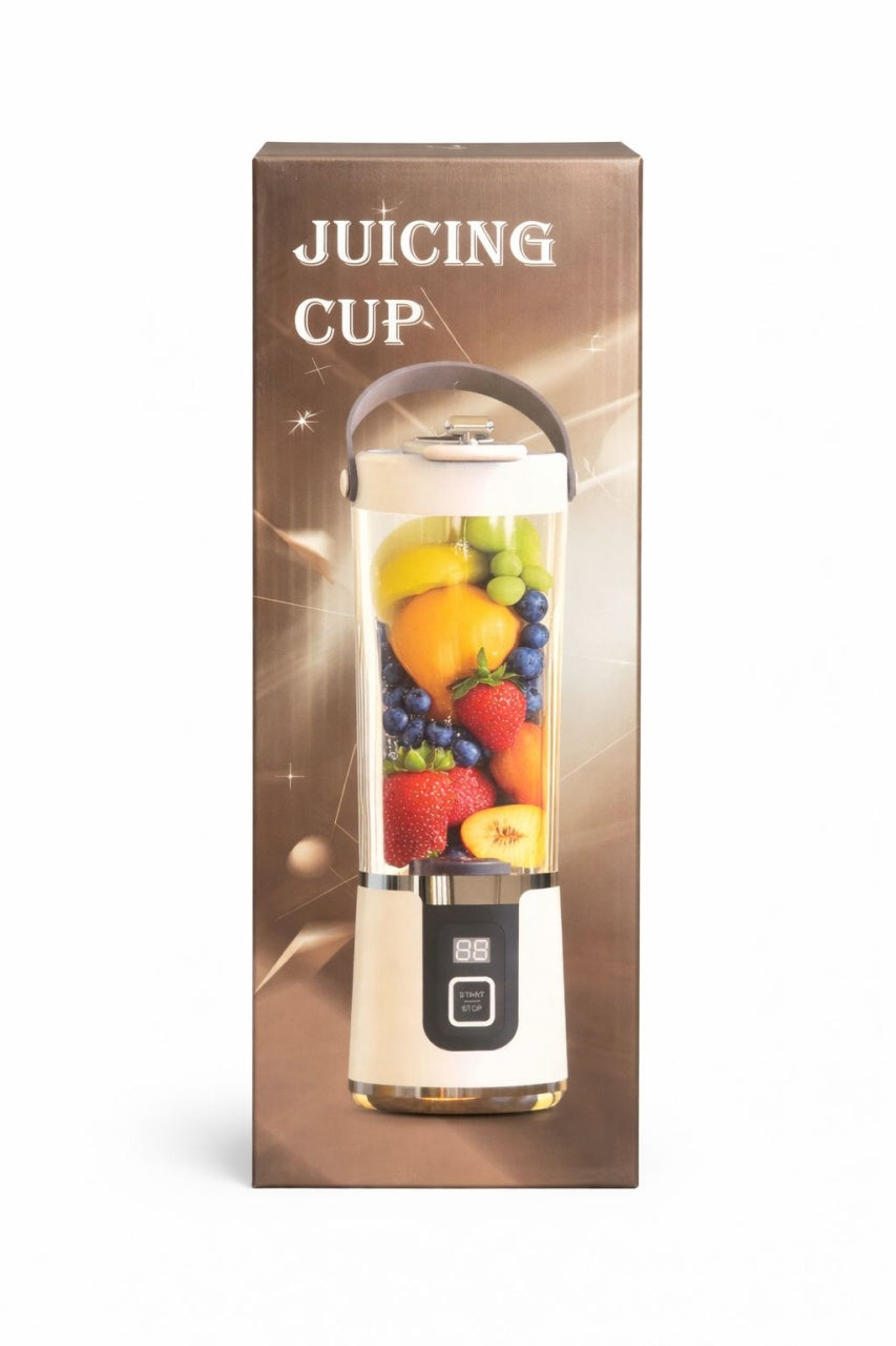 Blender portabil electric pentru sucuri, plastic, culoare Gri