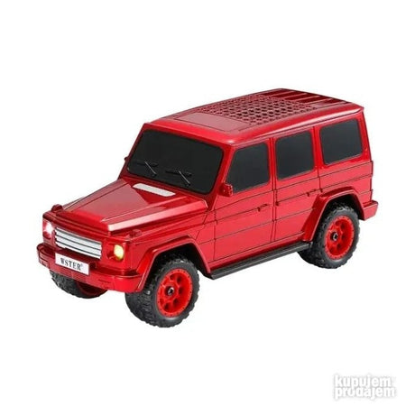 Boxa portabila wireless model masina SUV, 8W, Bluetooth, radio FM, USB, TF, rosie