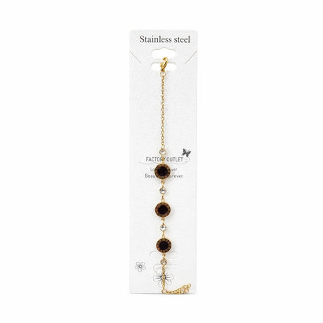 Brățară damă Roxé – inoxidabil, model elegant cu cristale negre și albe, reglabilă