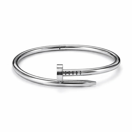 Bratara ROXE argintie tip cui design modern minimalist inchidere fixa