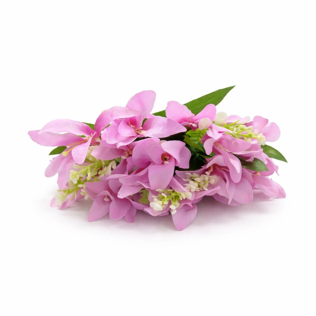Buchet 15 crini artificiali roz, decorativi, 30 cm