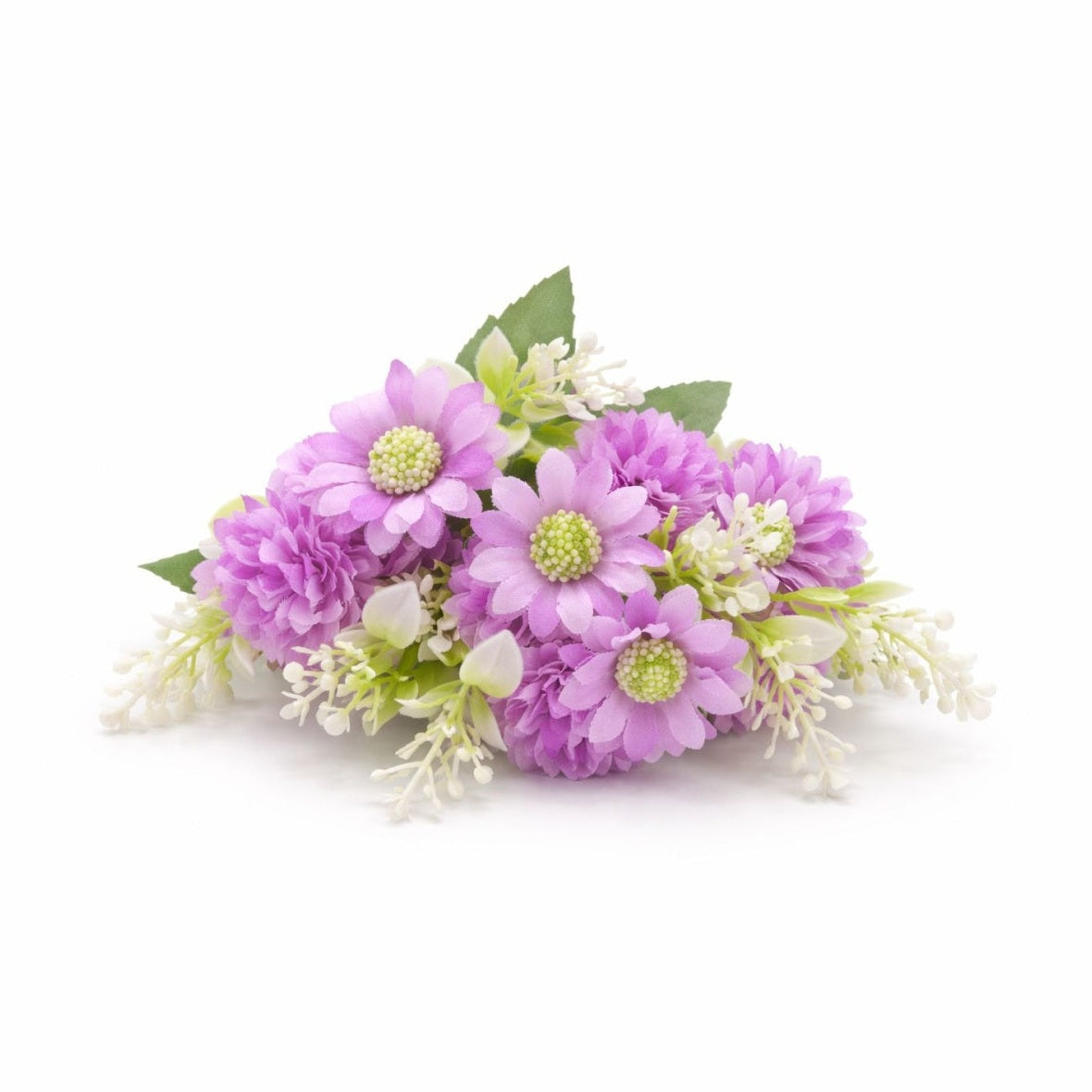 Buchet artificial 25 de crizanteme mov deschis 30 cm