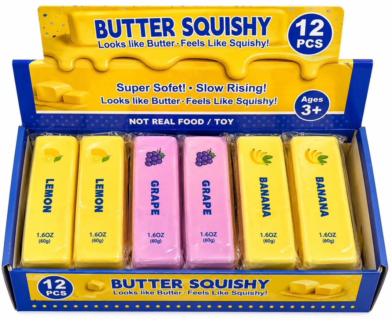 Butter Squishy Antistres cu Arome Fructate, Jucarie Senzoriala Moale, Slow Rising