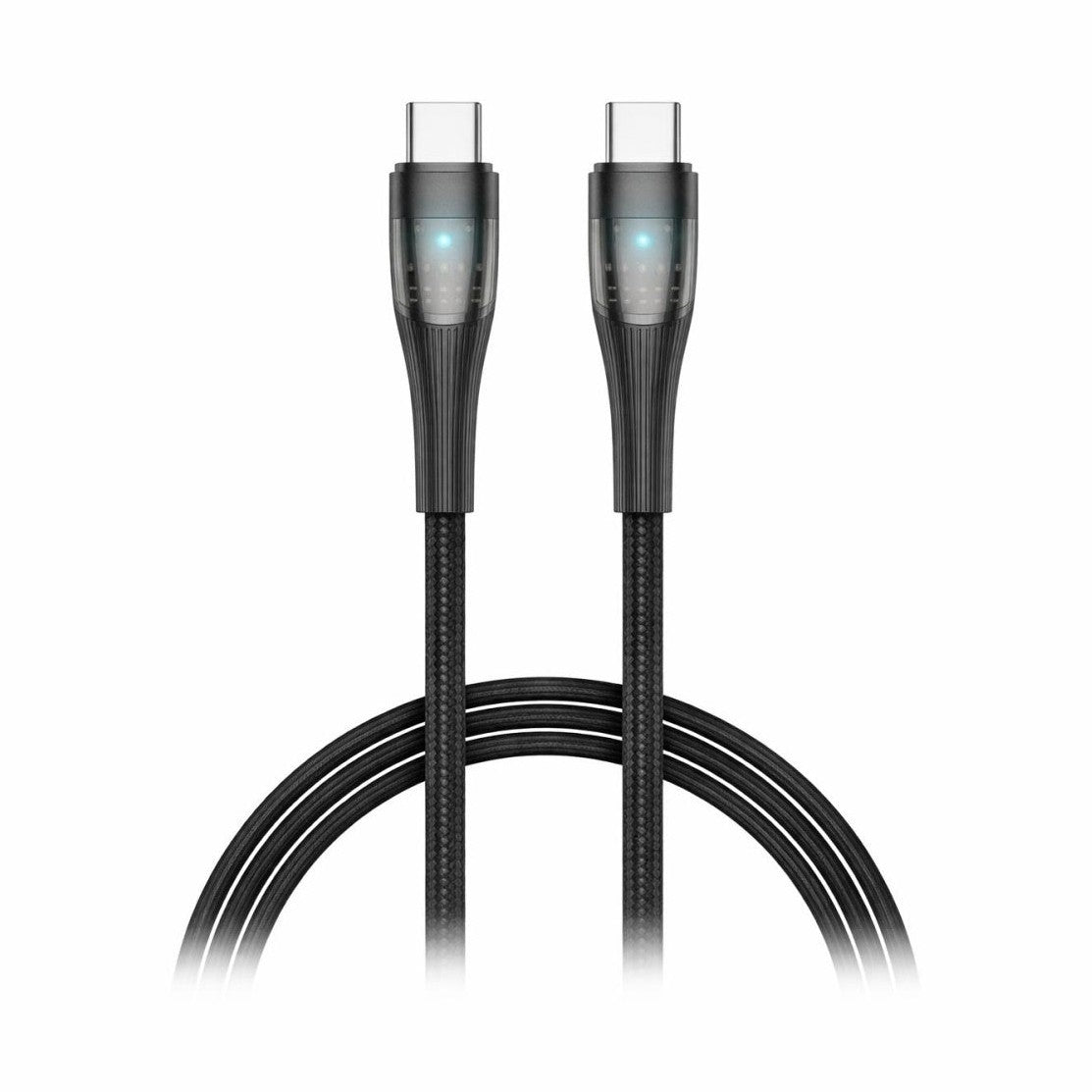 Cablu incarcare Type-C la Type-C 120W cu LED, incarcare rapida si transfer date, model HY-SJX53