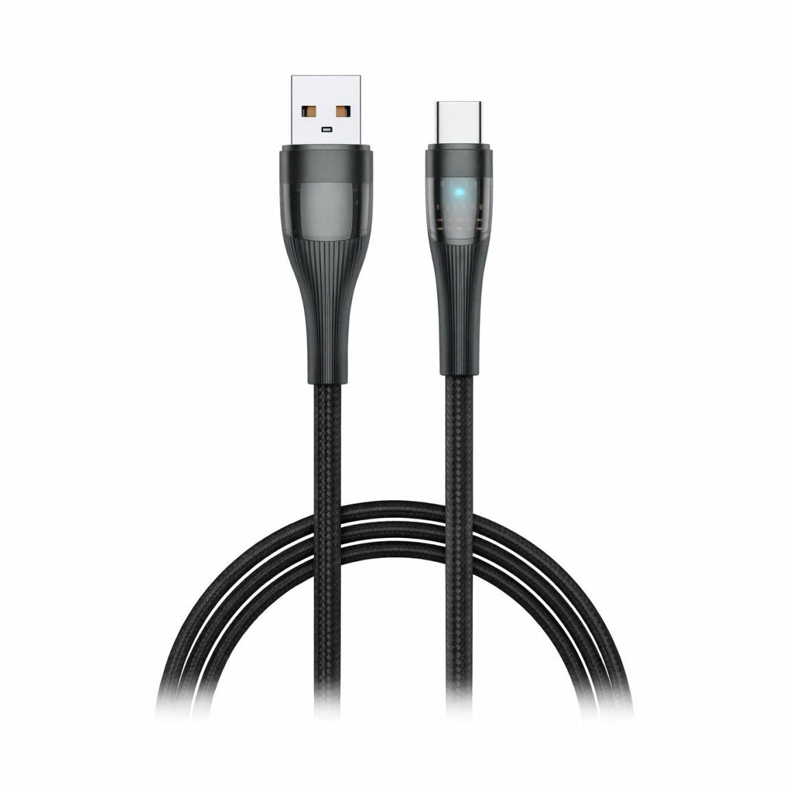 Cablu incarcare USB la Type-C 120W cu LED, incarcare rapida si transfer date, model HY-SJX51