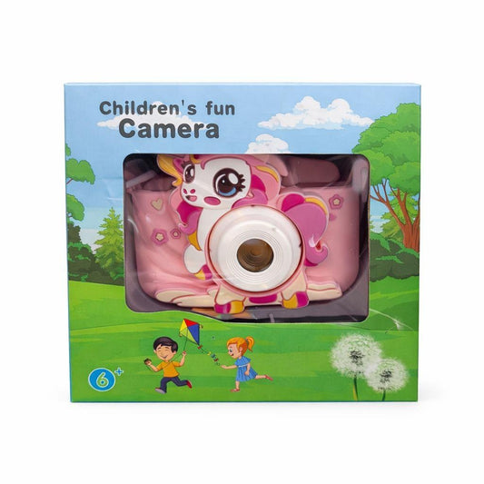 Camera foto copii unicorn roz, digitala, cu snur si cablu incarcare, 6+ ani