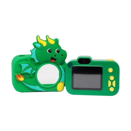 Camera foto digitala pentru copii 4800 MP, 8x zoom, model dragon verde, 11.5x11.5cm