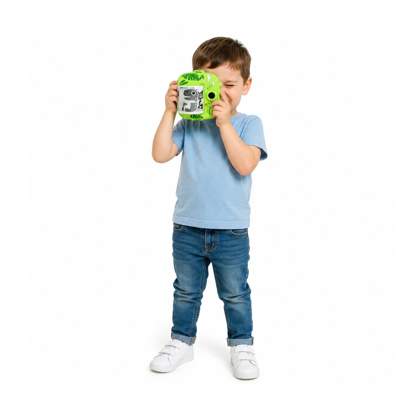 Camera foto instant copii verde cu imprimare termica fara cerneala