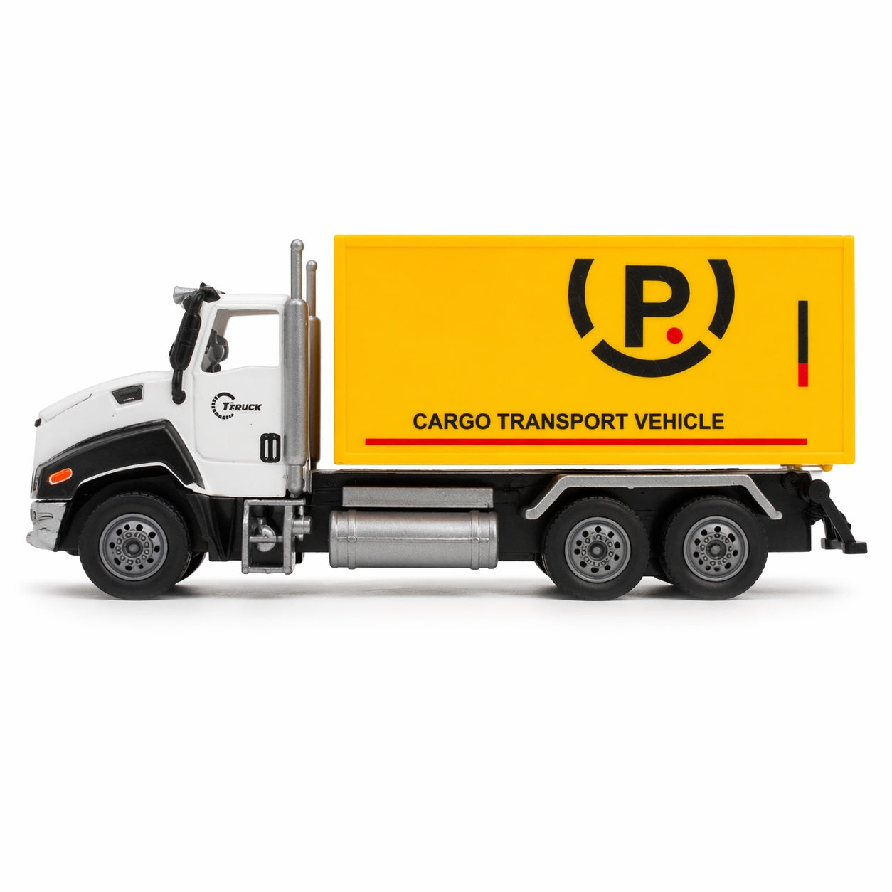 Camion cargo transport galben 26.5x11 cm jucarie copii