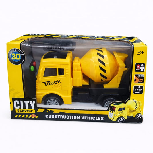 Camion de construcții cu lumini și telecomandă din plastic City Builders