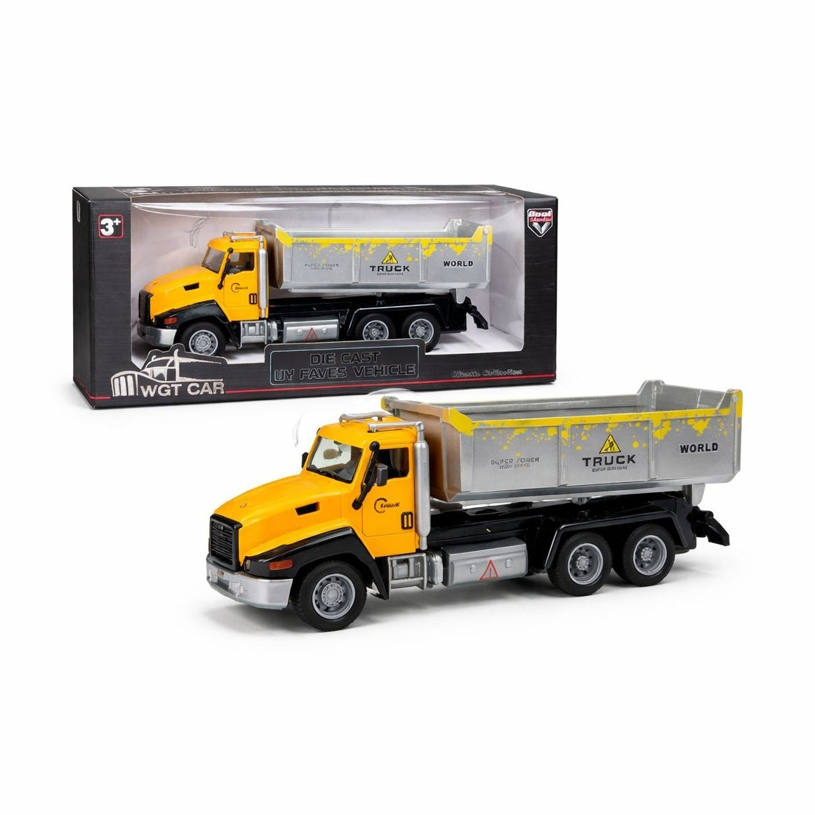 Camion de constructii, tip basculanta , model die-cast din metal 26.5cm