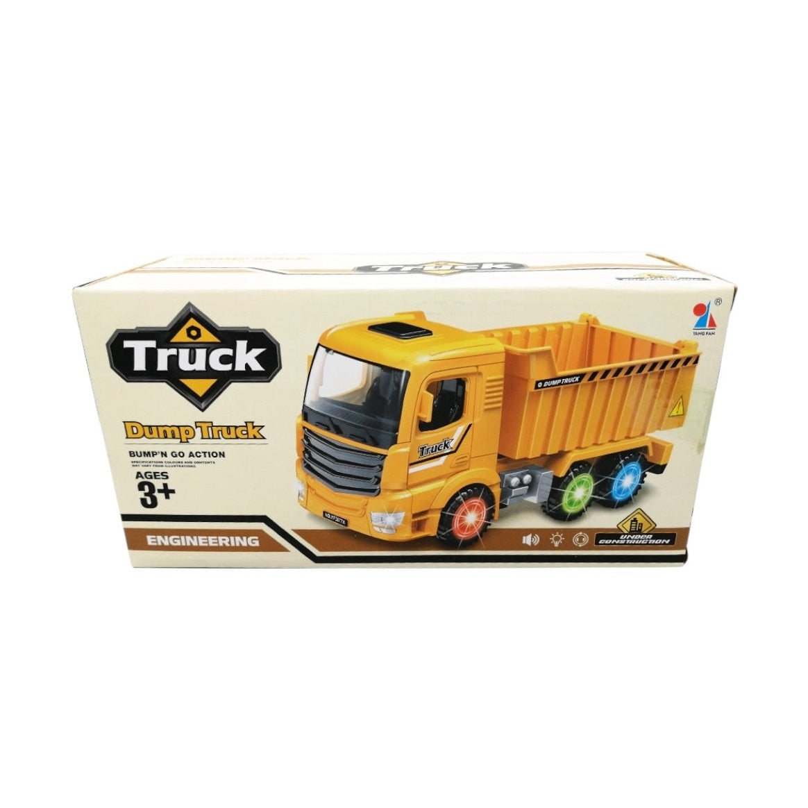 Camion de Jucărie cu Lumini și Funcție Bump & Go, Plastic, 23,5x9x11,5 cm