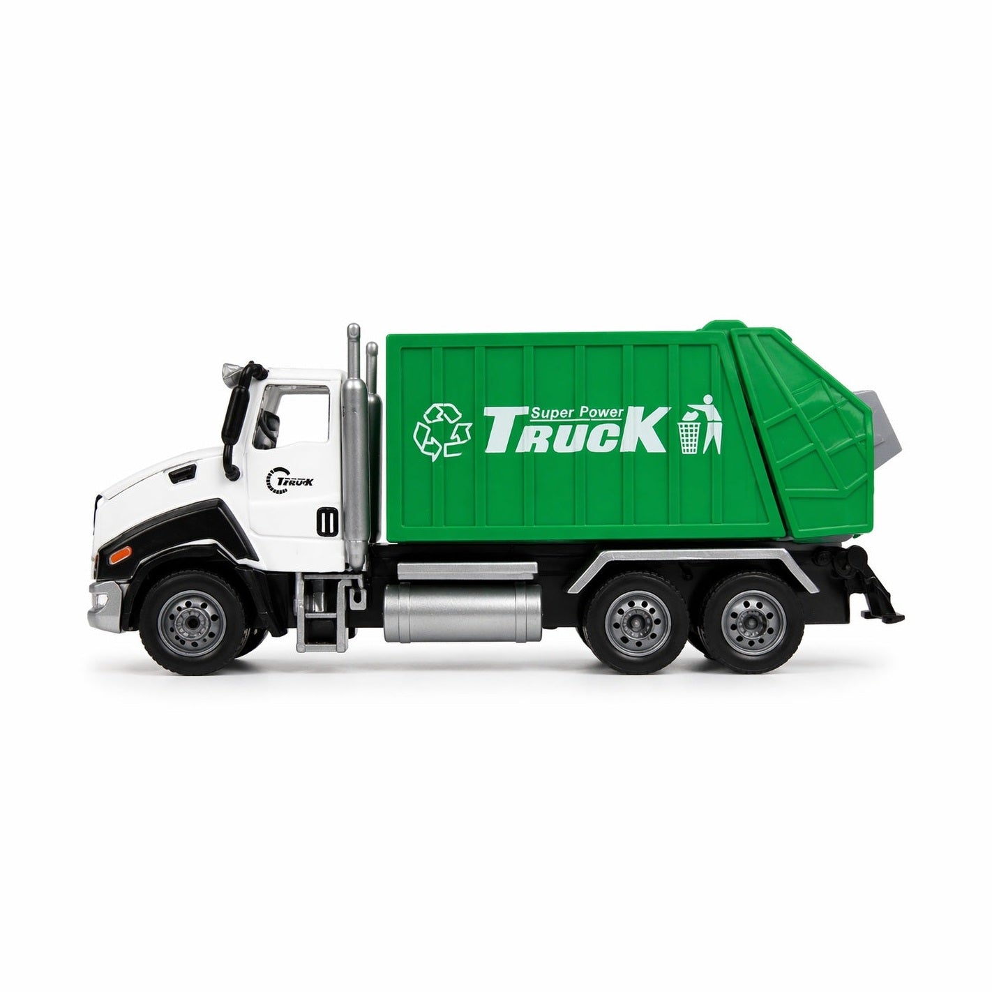 Camion de reciclare verde 26.5x11 cm jucarie copii plastic