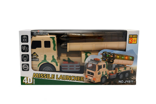 Camion Militar cu Lansator de Rachete , 4D Lights, 27 x 13 cm