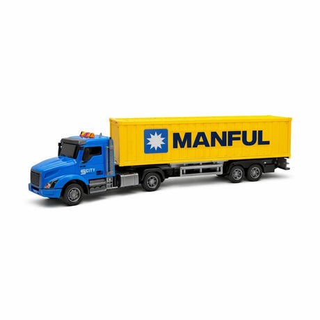 Camion transport container cu lumini si sunete, usa deschidere, model mare