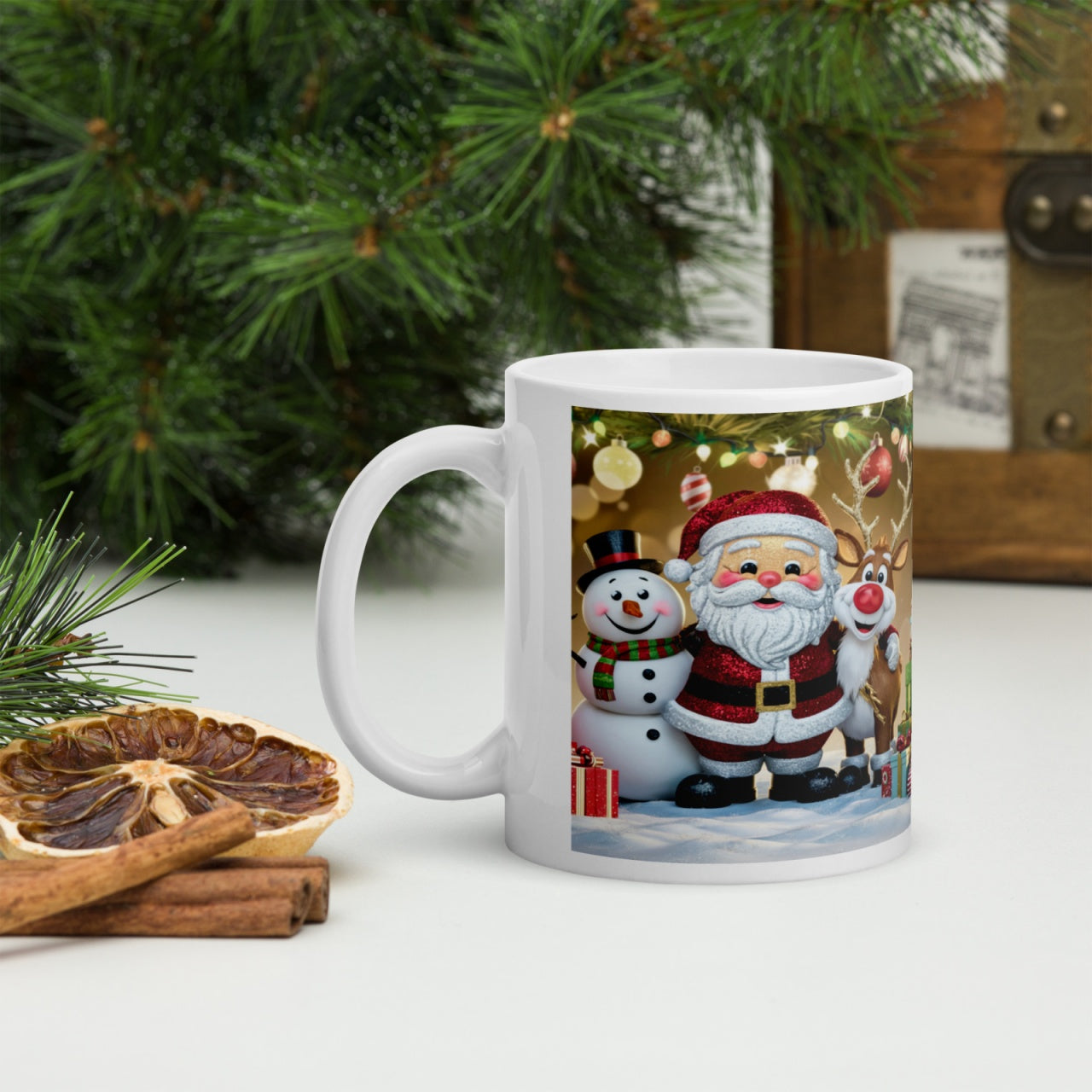 Cana ceramica Craciun 330 ml (11 oz) , design festiv, rezistenta, Engros