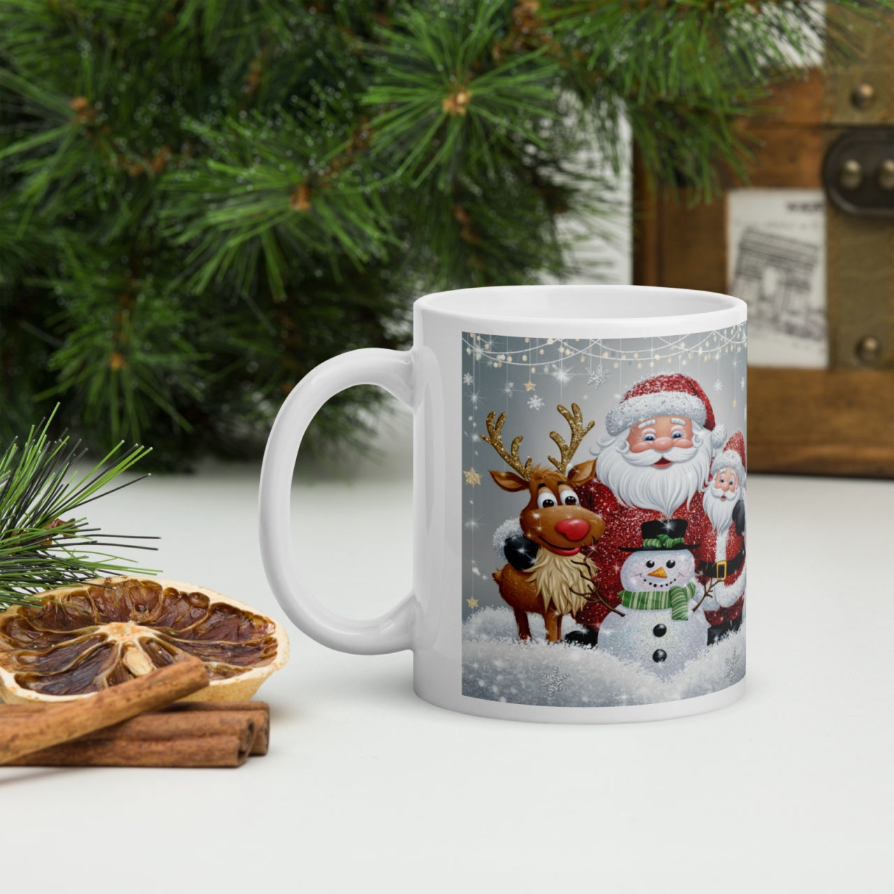 Cana ceramica Craciun 330 ml (11 oz) , design festiv, rezistenta, Engros