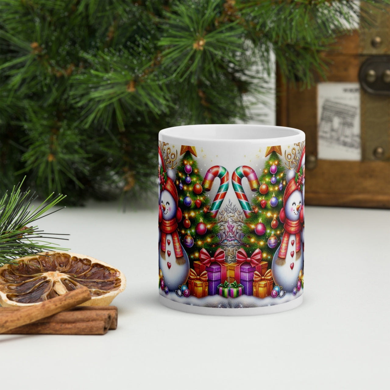 Cana ceramica Craciun 330 ml (11 oz) , design festiv, rezistenta