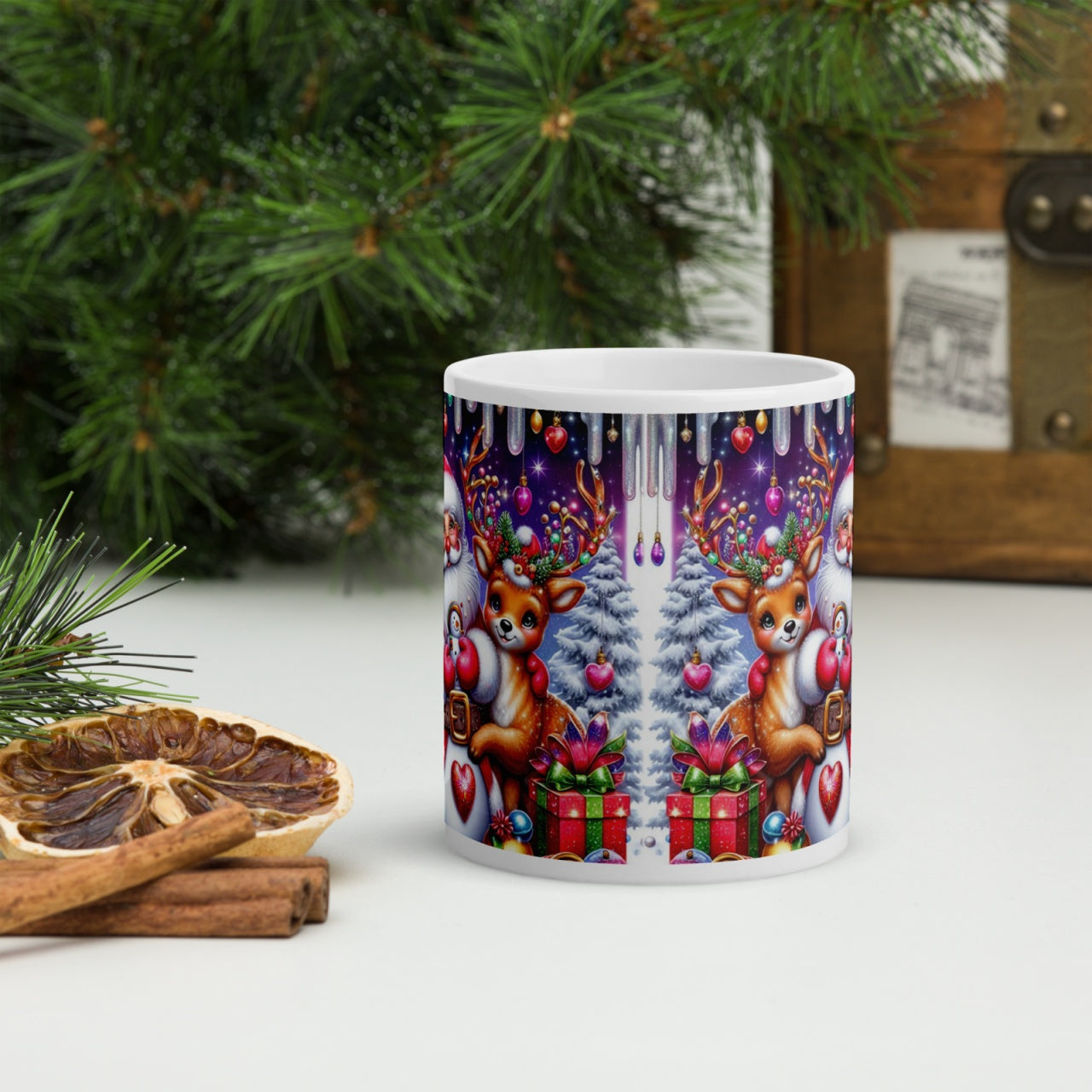 Cana ceramica Craciun 330 ml (11 oz) , design festiv, rezistenta