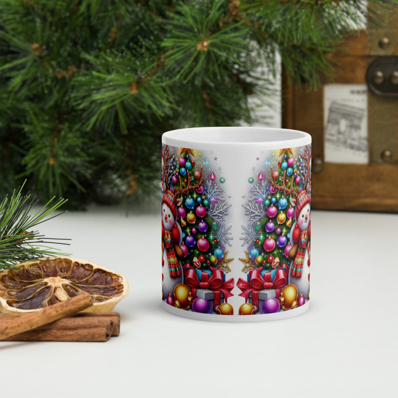 Cana ceramica Craciun 330 ml (11 oz) , design festiv, rezistenta