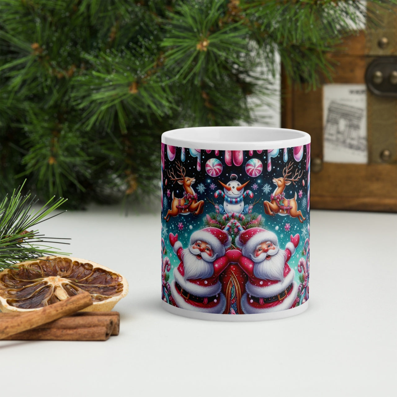 Cana ceramica Craciun 330 ml (11 oz) , design festiv, rezistenta