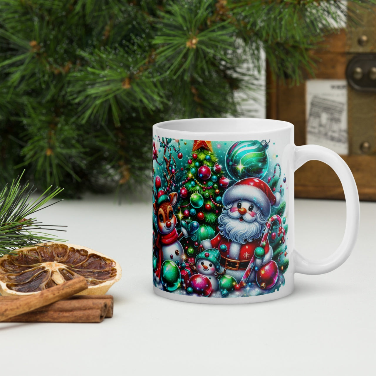Cana ceramica Craciun 330 ml (11 oz) , design festiv, rezistenta