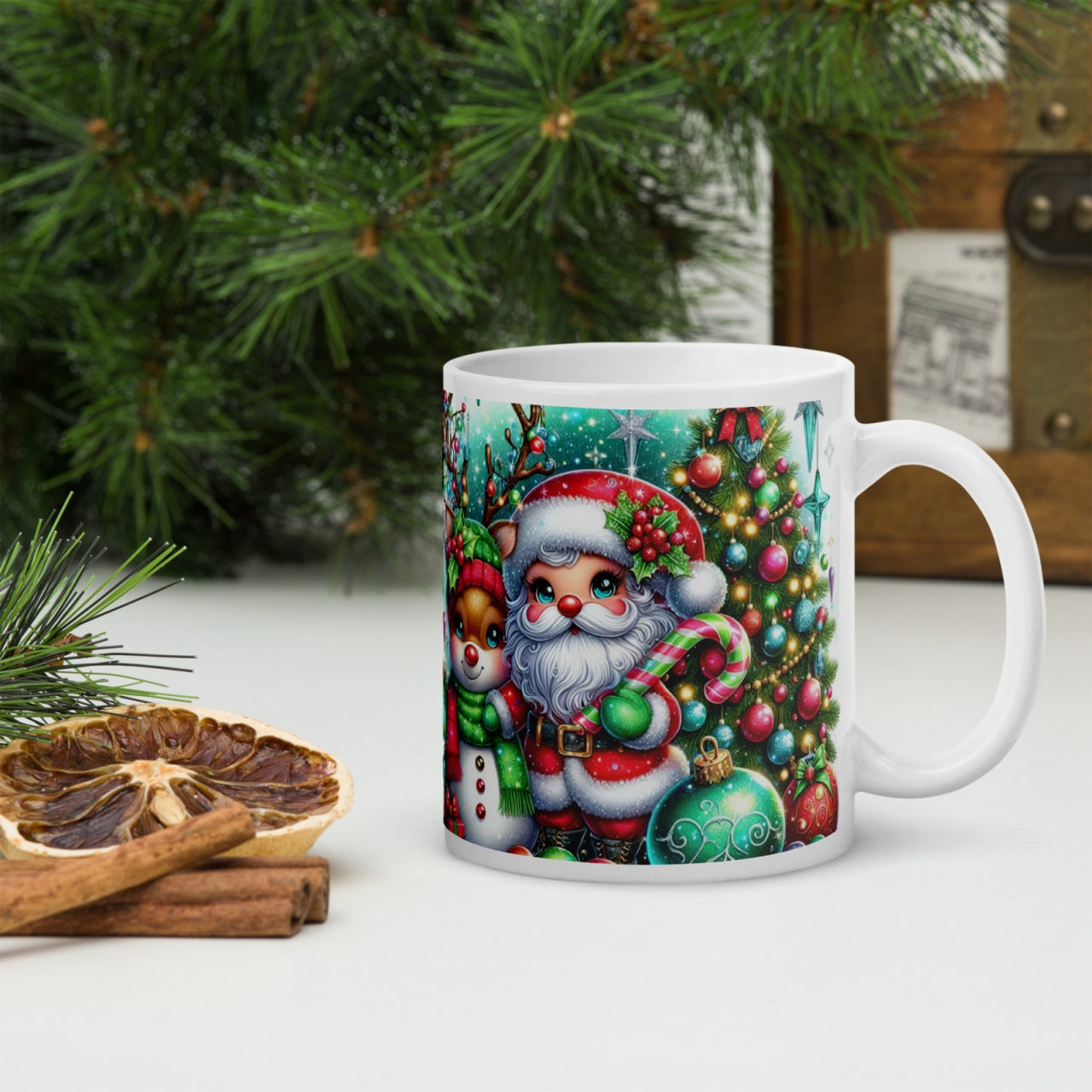 Cana ceramica Craciun 330 ml (11 oz) , design festiv, rezistenta