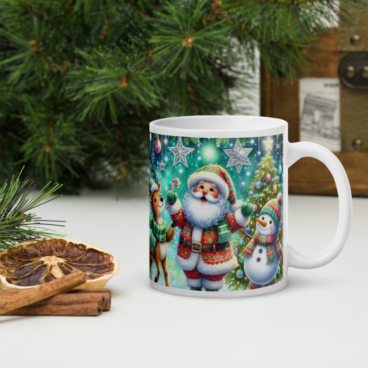 Cana ceramica Craciun 330 ml (11 oz) , design festiv, rezistenta